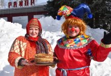 Ермишинцы проводили зиму конкурсами, песнями, румяными блинами