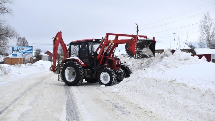Чистка дорог. Ермишь. 21.2.26