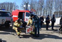 В Ермиши прошло пожарно-тактическое учение