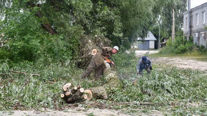 последствия урагана.Ермишь.6.07.26